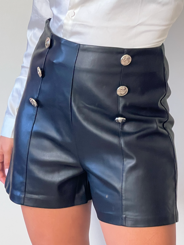 Faux Leather Shorts