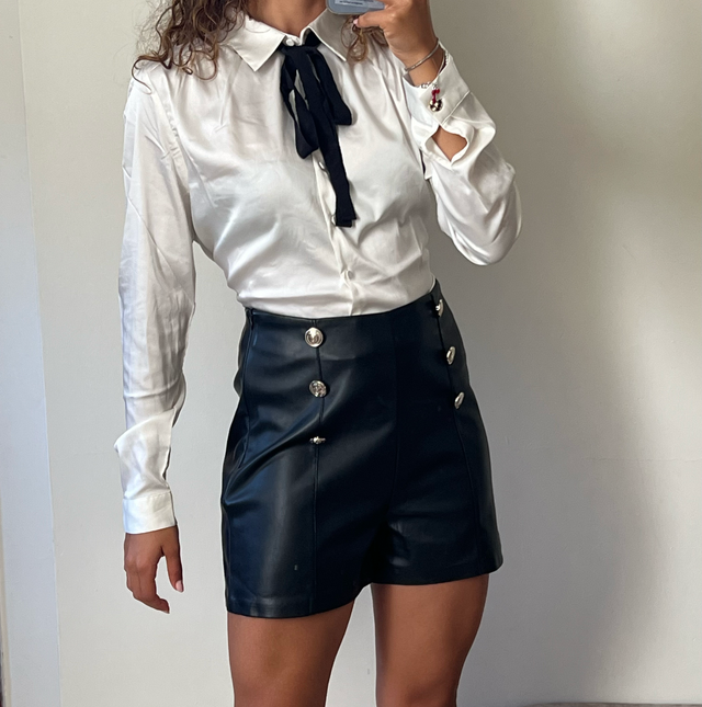 Faux Leather Shorts