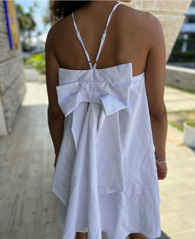 Bow Dress - White